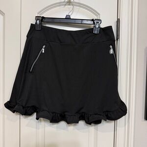 Elegant Black Ruffle Mini Skirt